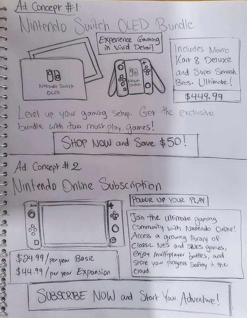 Nintendo Power Magazine Sketches 3